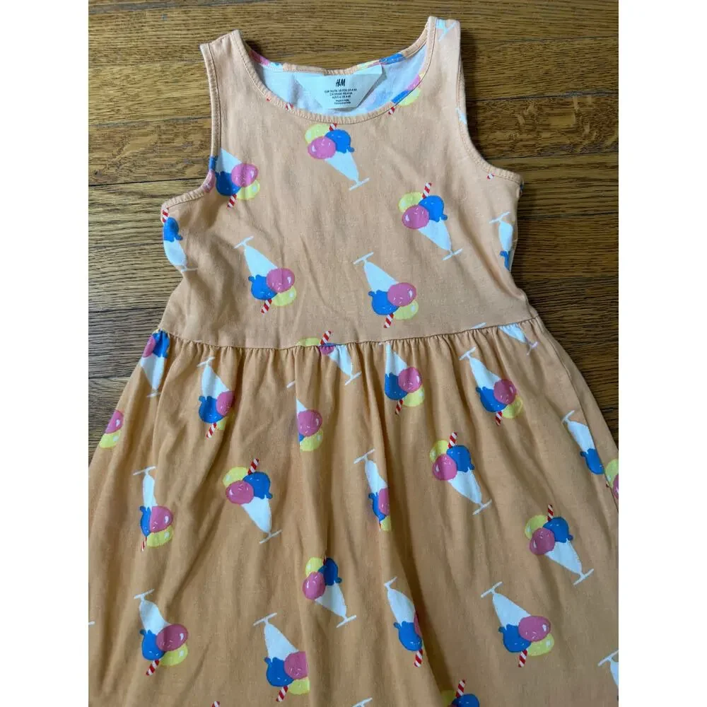 H&M Girls' Ice Cream Print Tank Dress Size 5-6